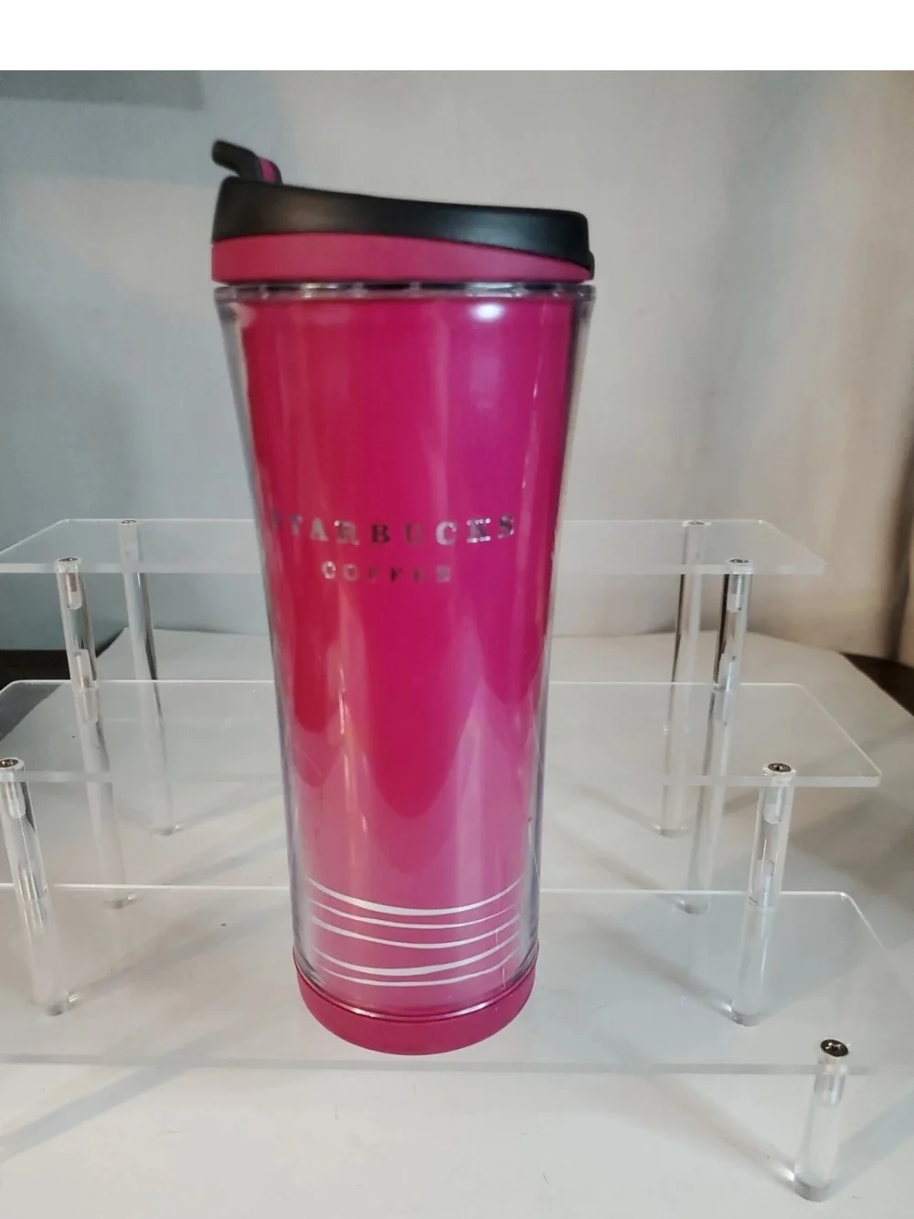 Starbucks Hot Pink Travel Tumbler with Black Lid